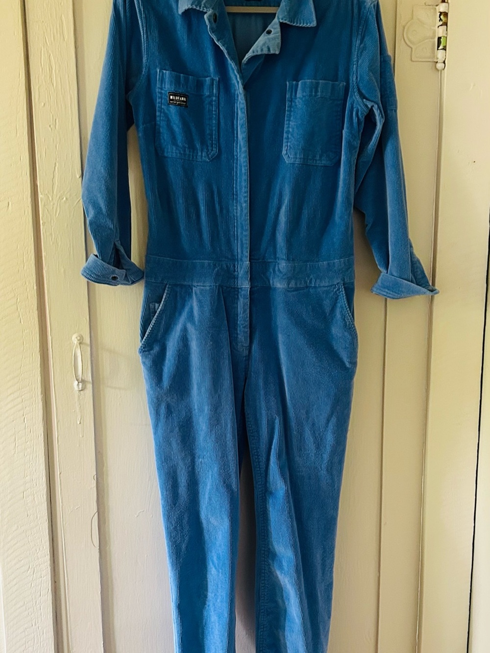 Wildfang Light Blue Corduroy Jumpsuit